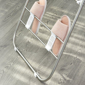 Kokoontaitettava kuivausteline, Ruostumatonta terästä, 146 x 60,5 x 98 cm