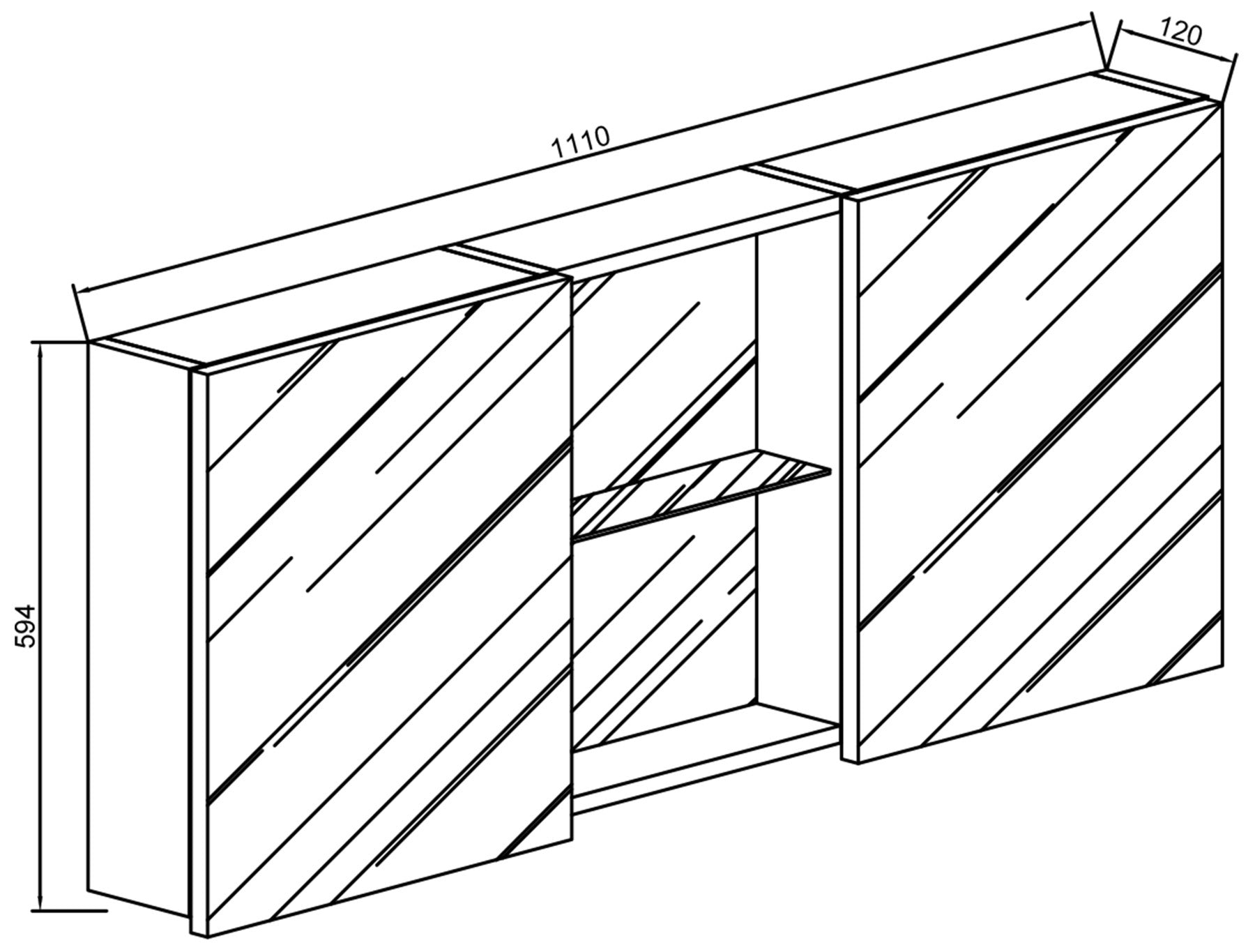 Peilikaappi Budasi, Valkoinen