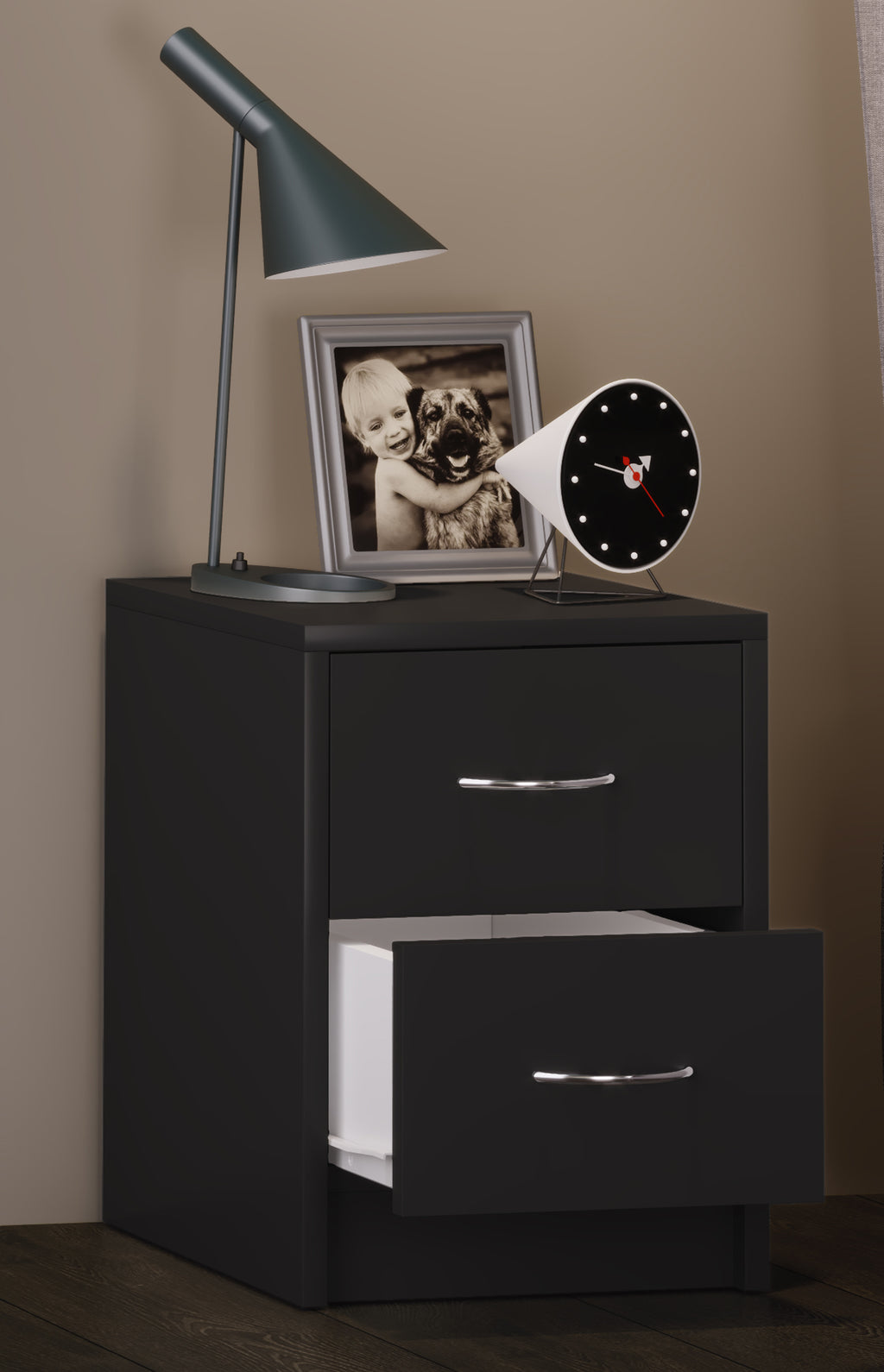 Yöpöytä Boxal Mini 40 x 35 x 35 cm, musta