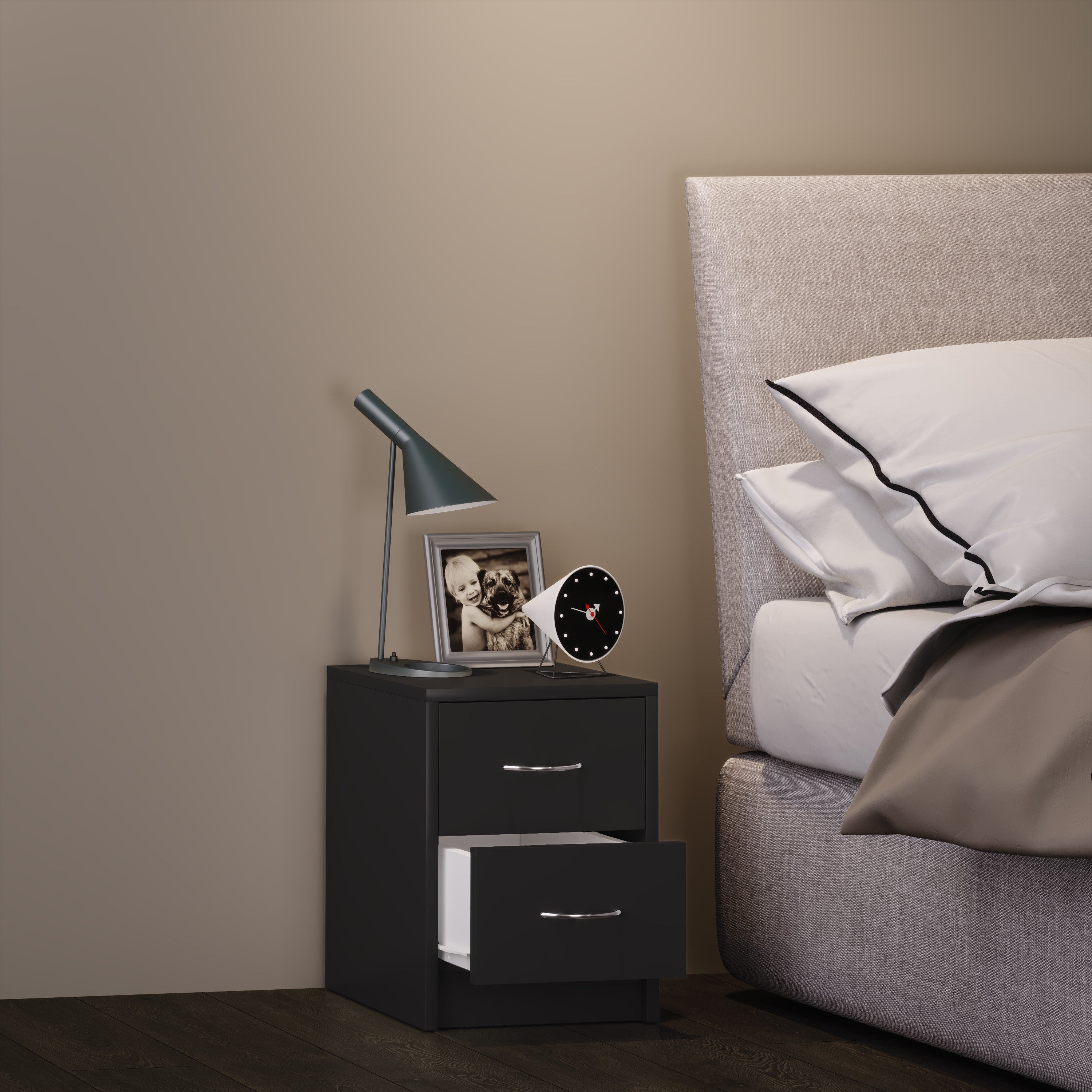 Yöpöytä Boxal Mini 40 x 35 x 35 cm, musta