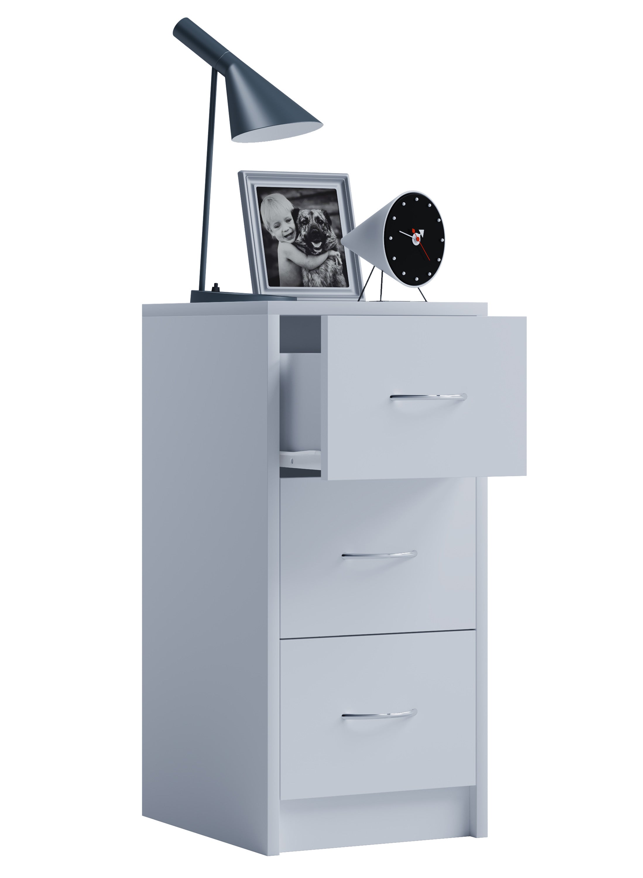 Yöpöytä Boxal Maxi 65 x 35 x 35 cm, valkoinen