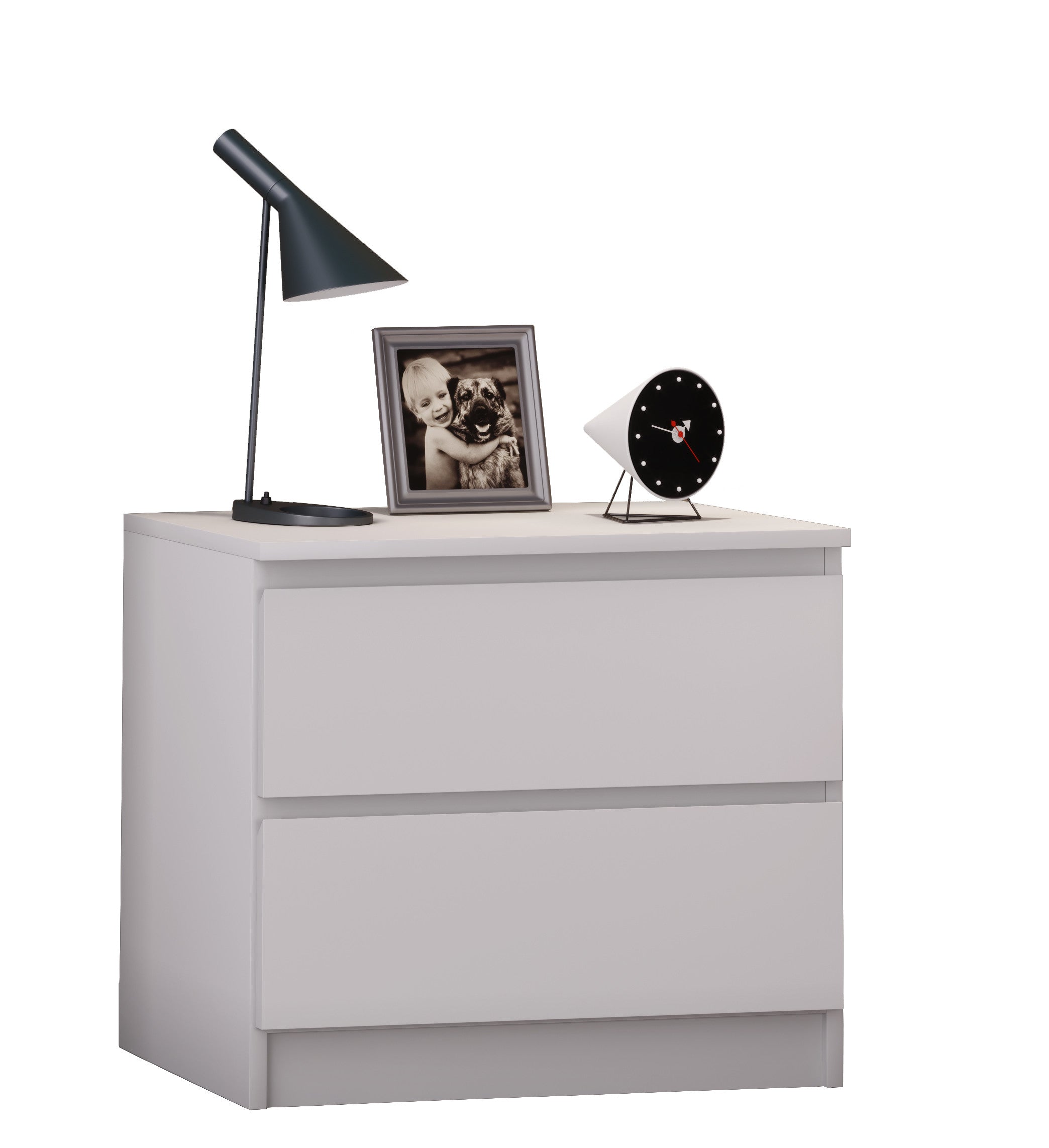 Yöpöytä "Breido L" 49 x 55 x 40 cm, valkoinen