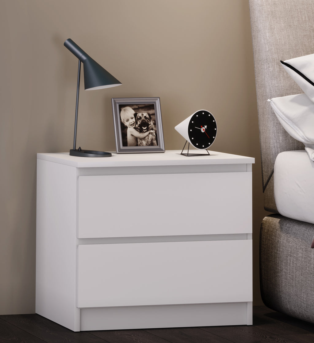 Yöpöytä "Breido L" 49 x 55 x 40 cm, valkoinen