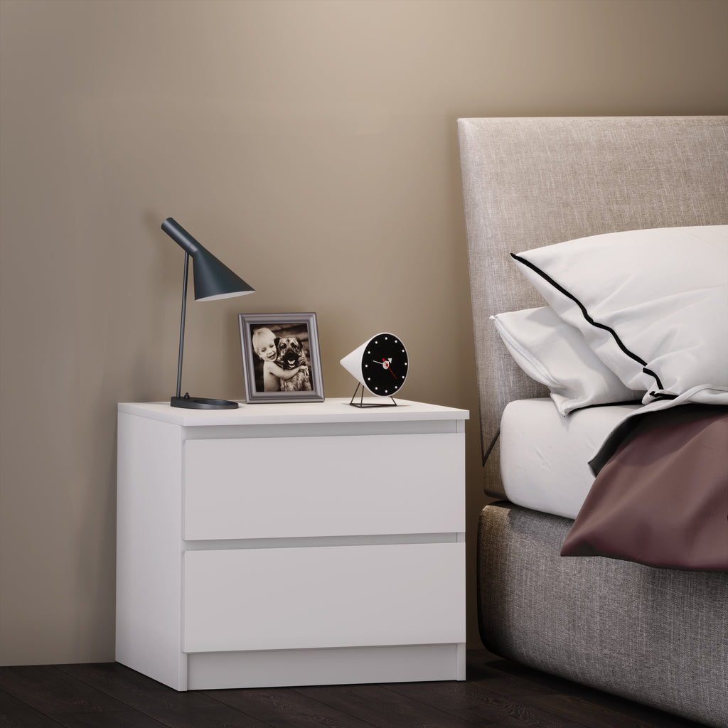 Yöpöytä "Breido L" 49 x 55 x 40 cm, valkoinen