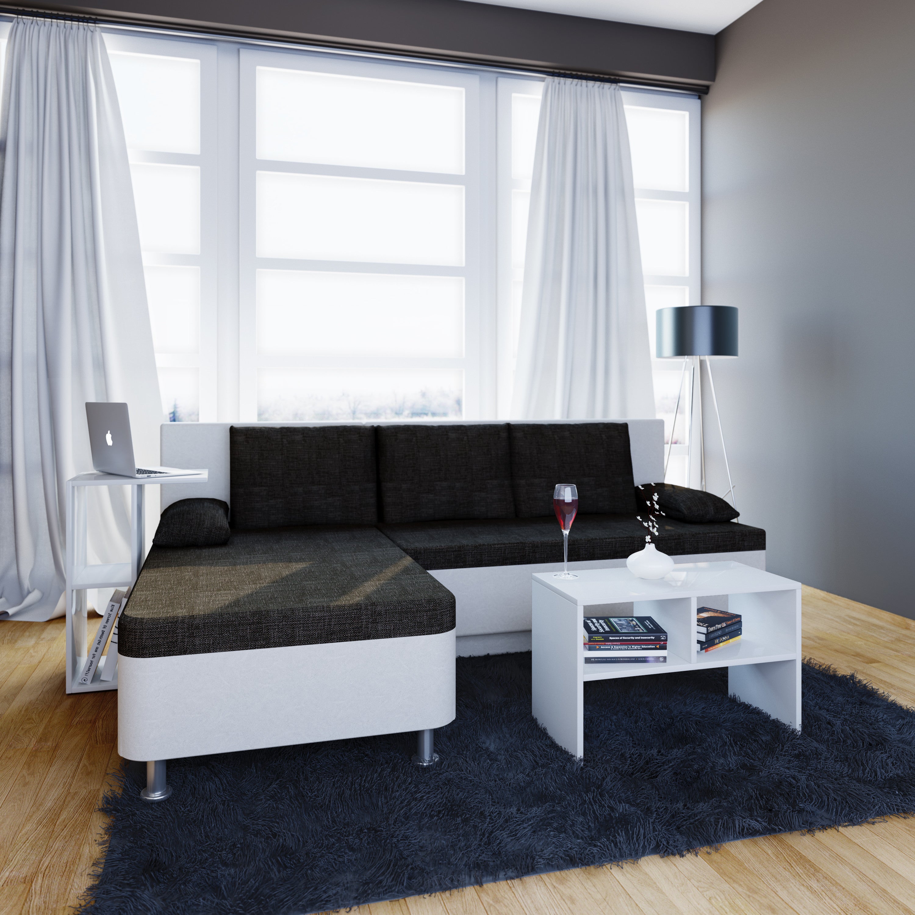 Sivupöytä "Nachto" 45 x 60 x 40 cm, valkoinen