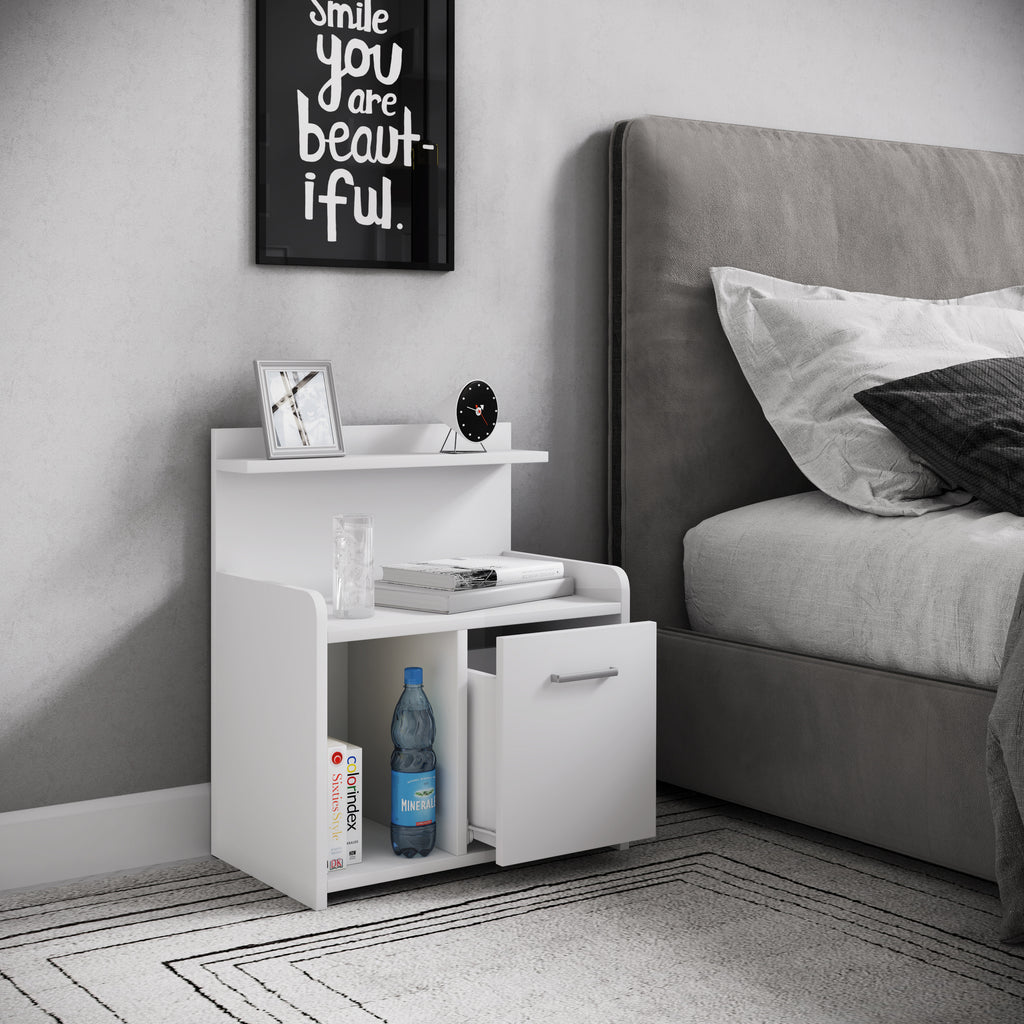 Yöpöytä "Nilasa" 60 x 47 x 29 cm, valkoinen