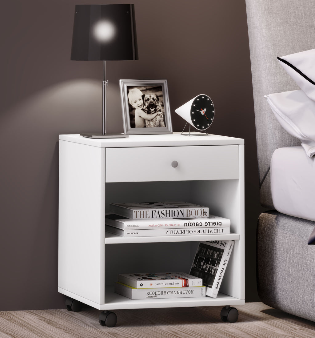 Yöpöytä "Rolda" 54 x 45 x 38 cm, valkoinen