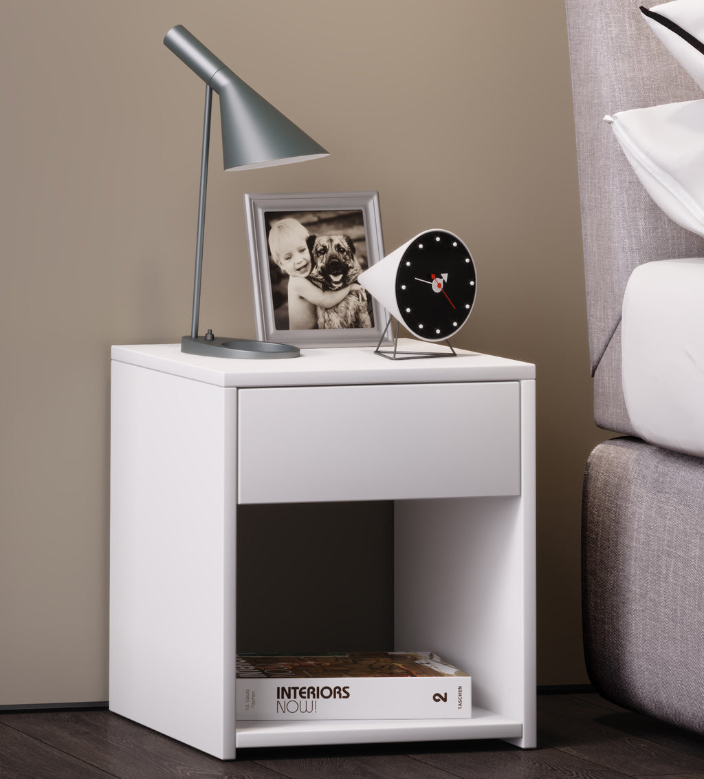 Sivupöytä "Sledo Mini", K. 40 x L. 35 x S. 35 cm, Valkoinen