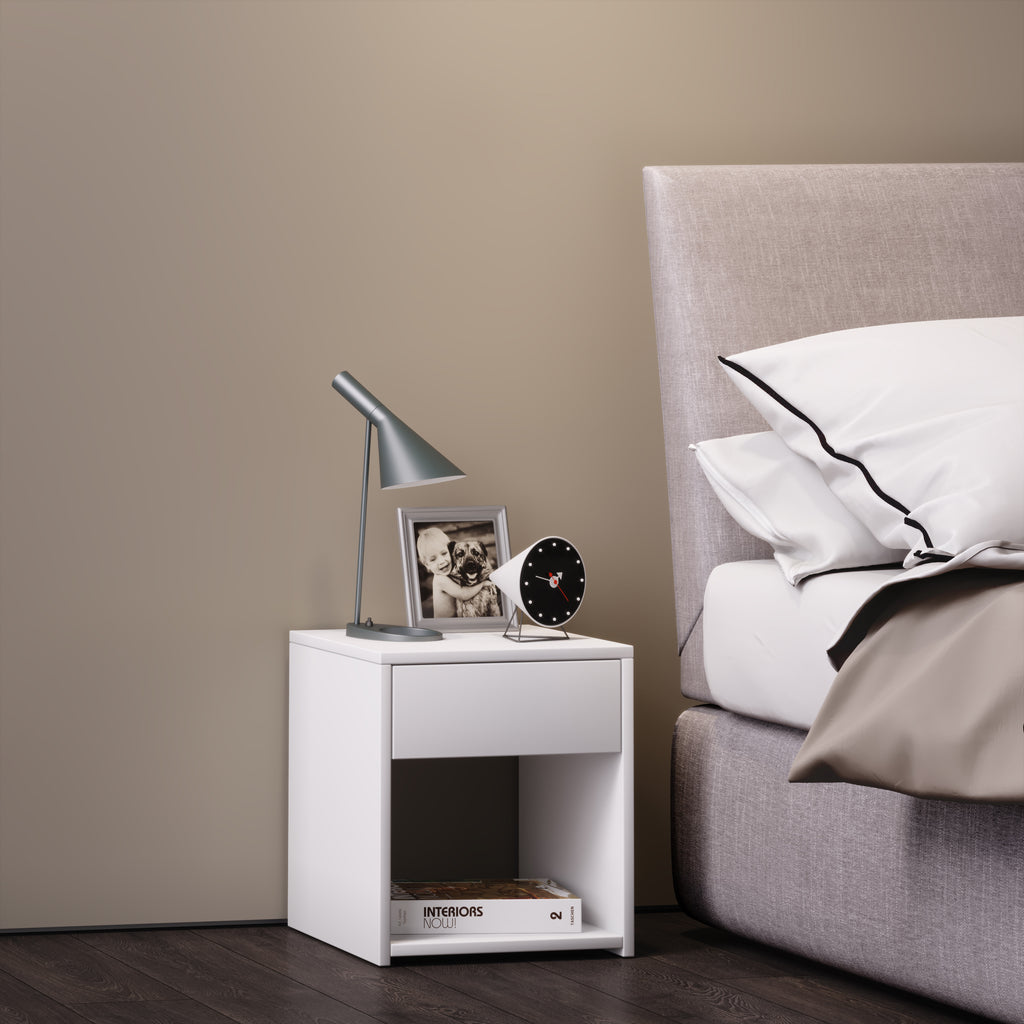 Sivupöytä "Sledo Mini", K. 40 x L. 35 x S. 35 cm, Valkoinen