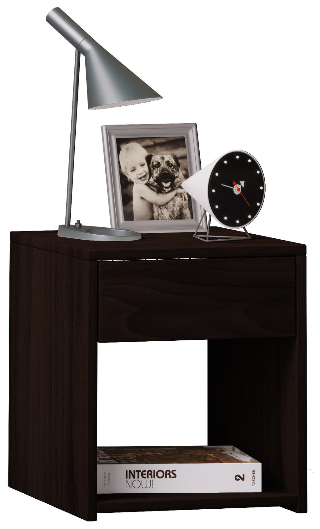 Sivupöytä "Sledo Mini", K. 40 x L. 35 x S. 35 cm, Musta