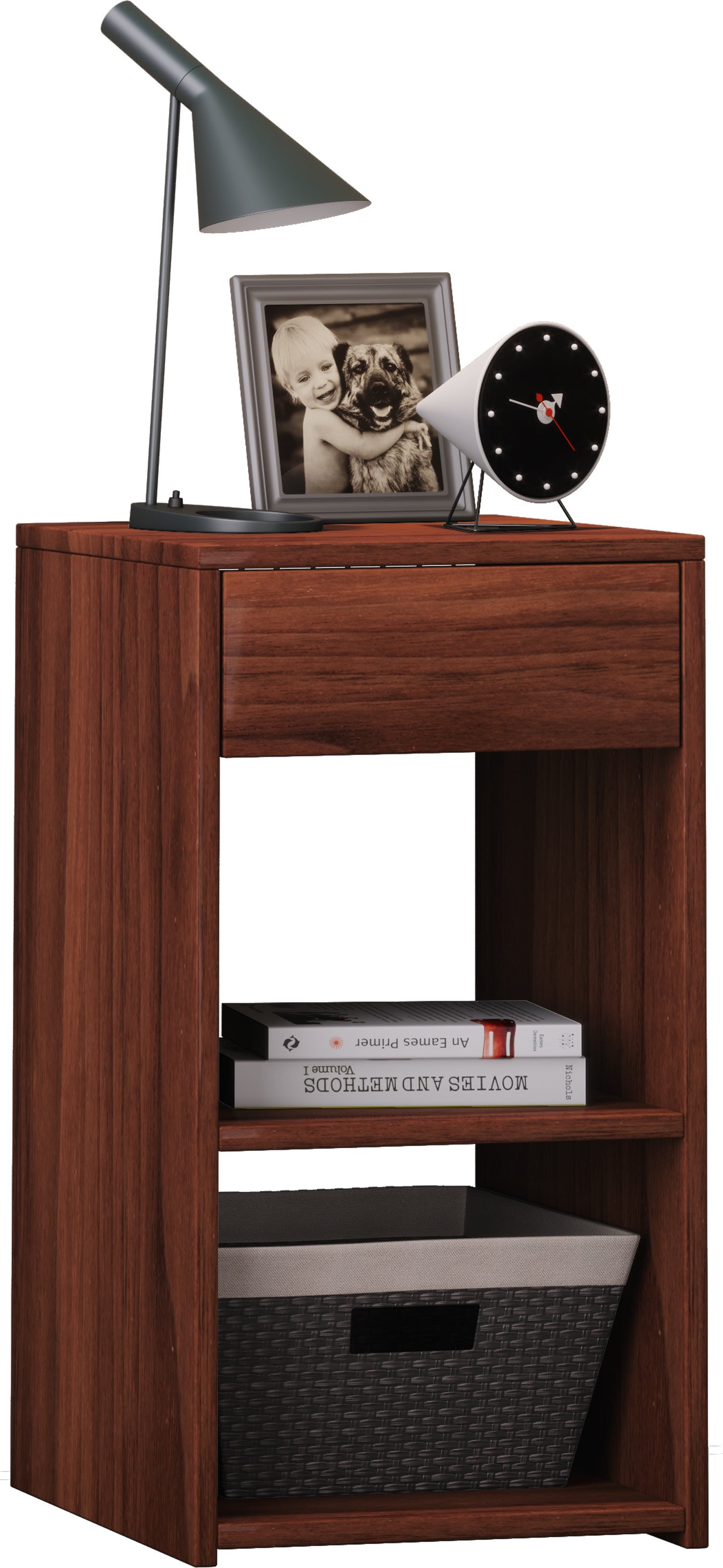 Sivupöytä "Sledo Maxi", 65 x 35 x 35 cm, tumma puu