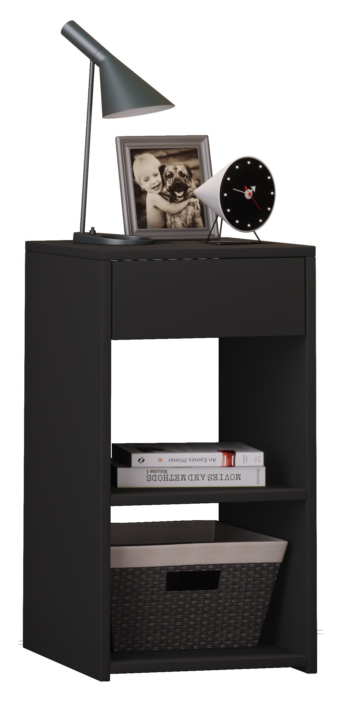 Sivupöytä "Sledo Maxi", 65 x 35 x 35 cm, musta