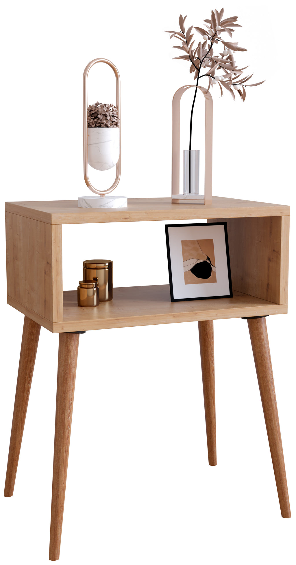 Yöpöytä "Singol M", 60 x 45 x 30 cm, vaalea puu