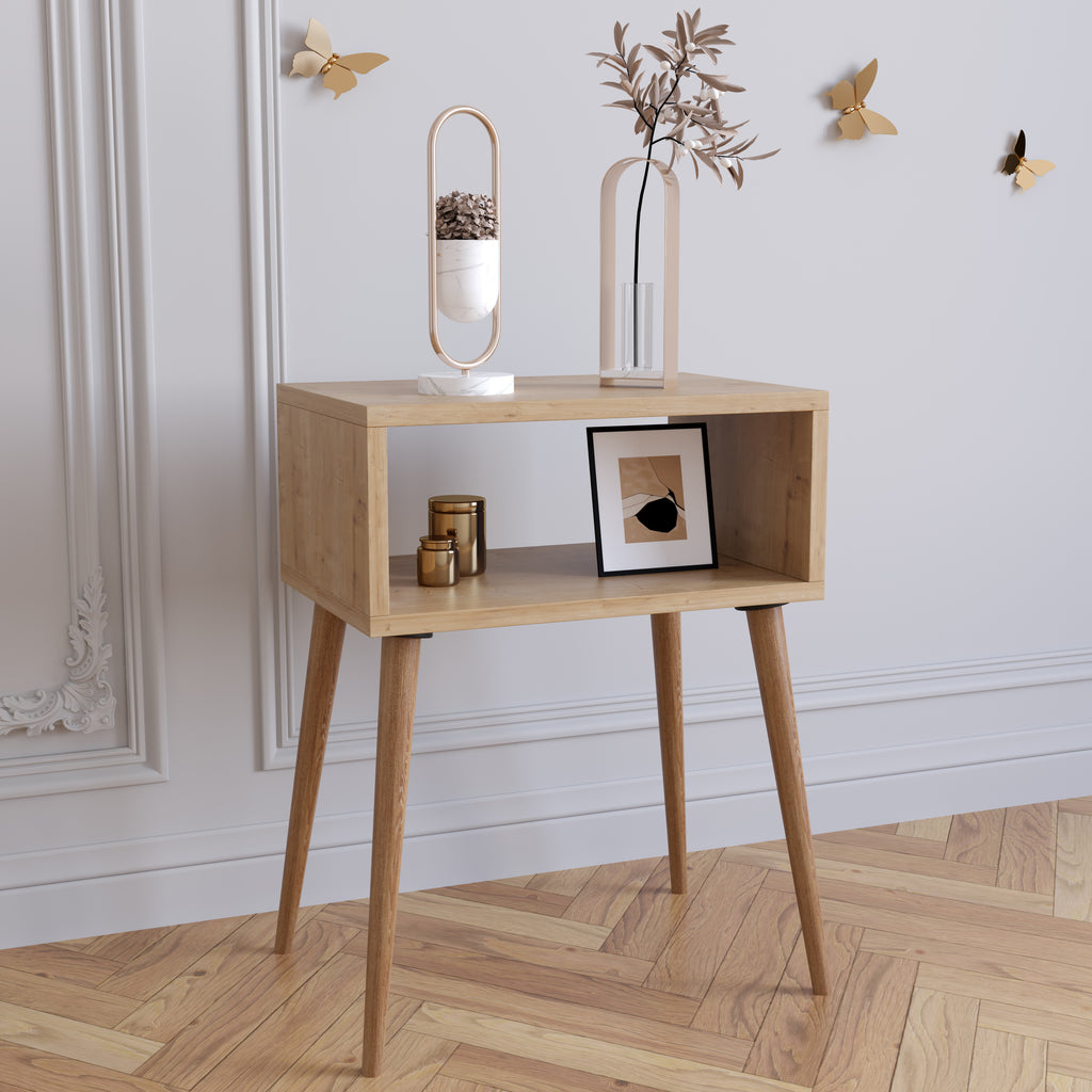 Yöpöytä "Singol M", 60 x 45 x 30 cm, vaalea puu