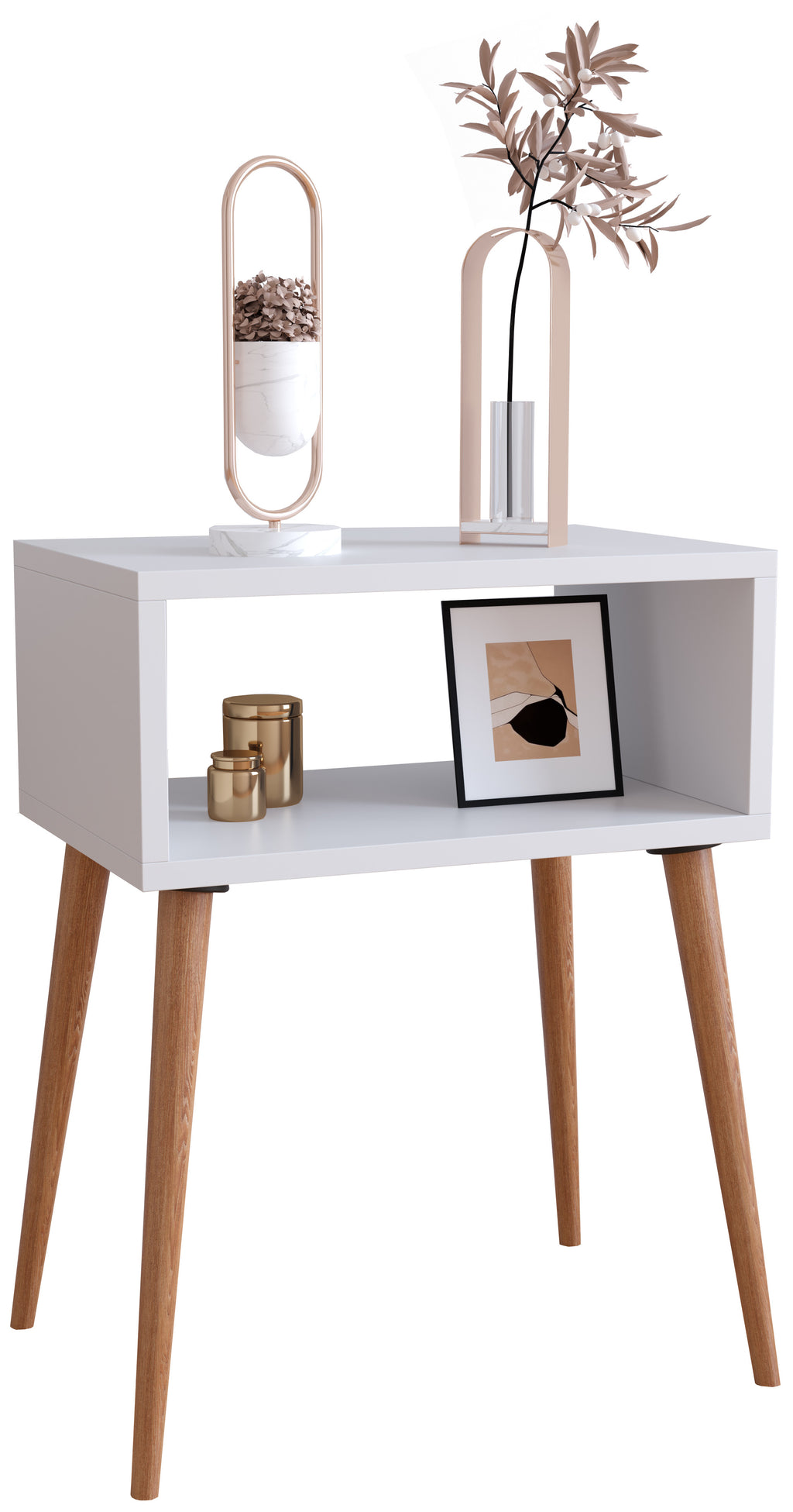 Yöpöytä "Singol M", 60 x 45 x 30 cm, valkoinen