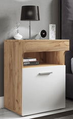 Yöpöytä "Slepal M", 61 x 45 x 39 cm, puu / valkoinen