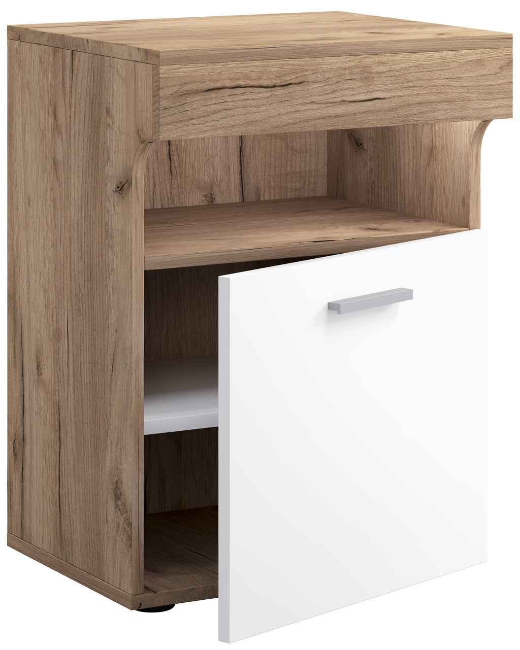 Yöpöytä "Slepal M", 61 x 45 x 39 cm, puu / valkoinen