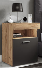 Yöpöytä "Slepal M", 61 x 45 x 39 cm, puu / antrasiitti