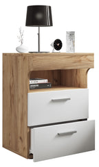 Yöpöytä "Slepal L", 61 x 45 x 39 cm, puu / valkoinen