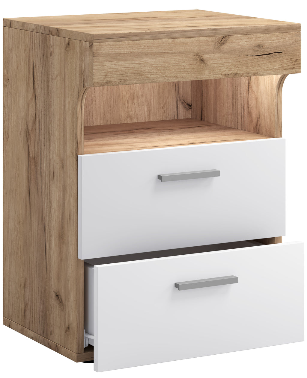 Yöpöytä "Slepal L", 61 x 45 x 39 cm, puu / valkoinen