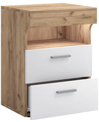 Yöpöytä "Slepal L", 61 x 45 x 39 cm, puu / valkoinen