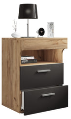 Yöpöytä "Slepal L", 61 x 45 x 39 cm, puu / antrasiitti