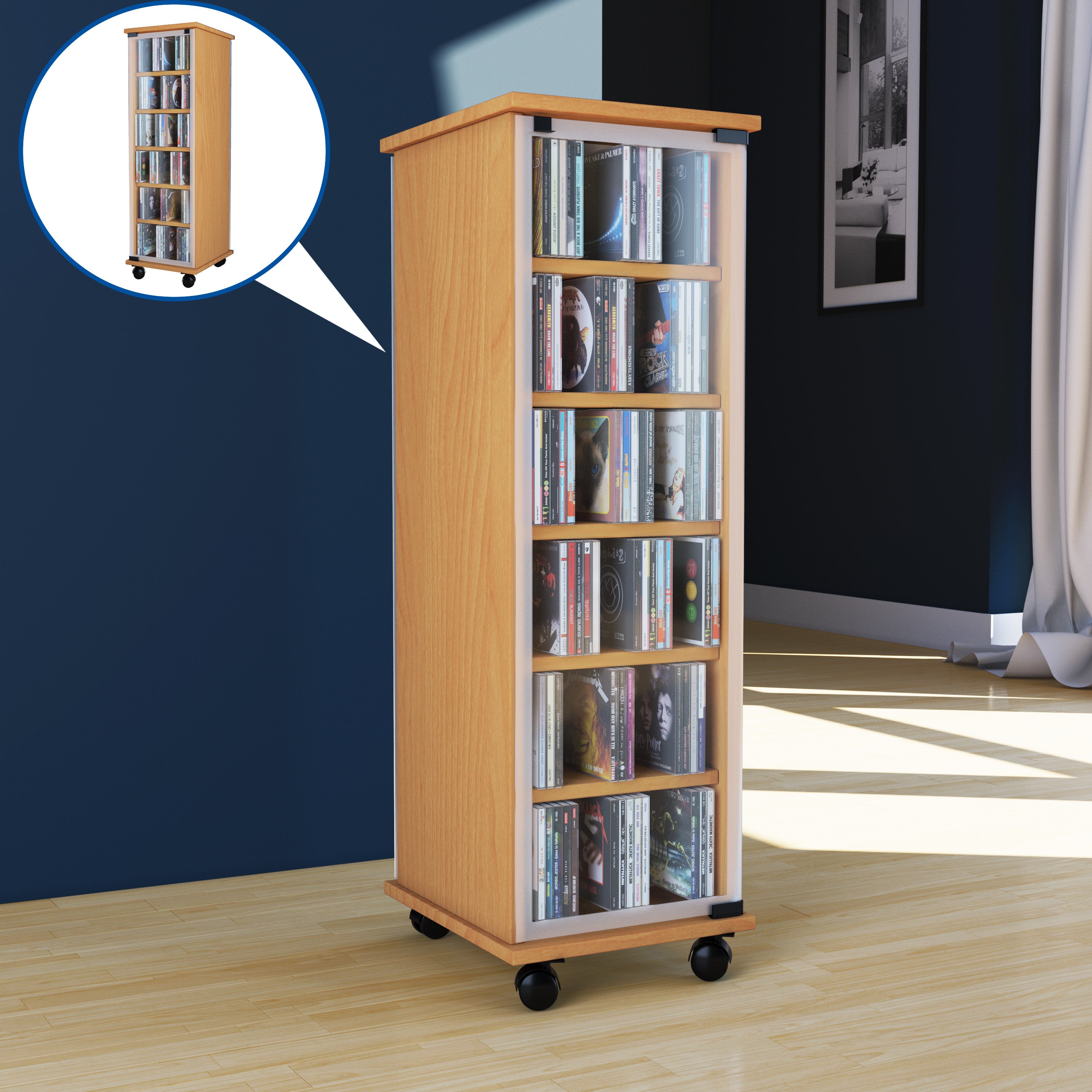 CD/DVD-teline "Valenza" 150 CD-levylle