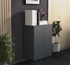 Säilytyskaappi Dalosa 2-säilytystilaa, musta , 73 x 60 x 32 cm