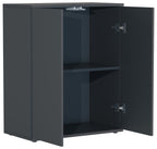 Säilytyskaappi Dalosa 2-säilytystilaa, musta , 73 x 60 x 32 cm