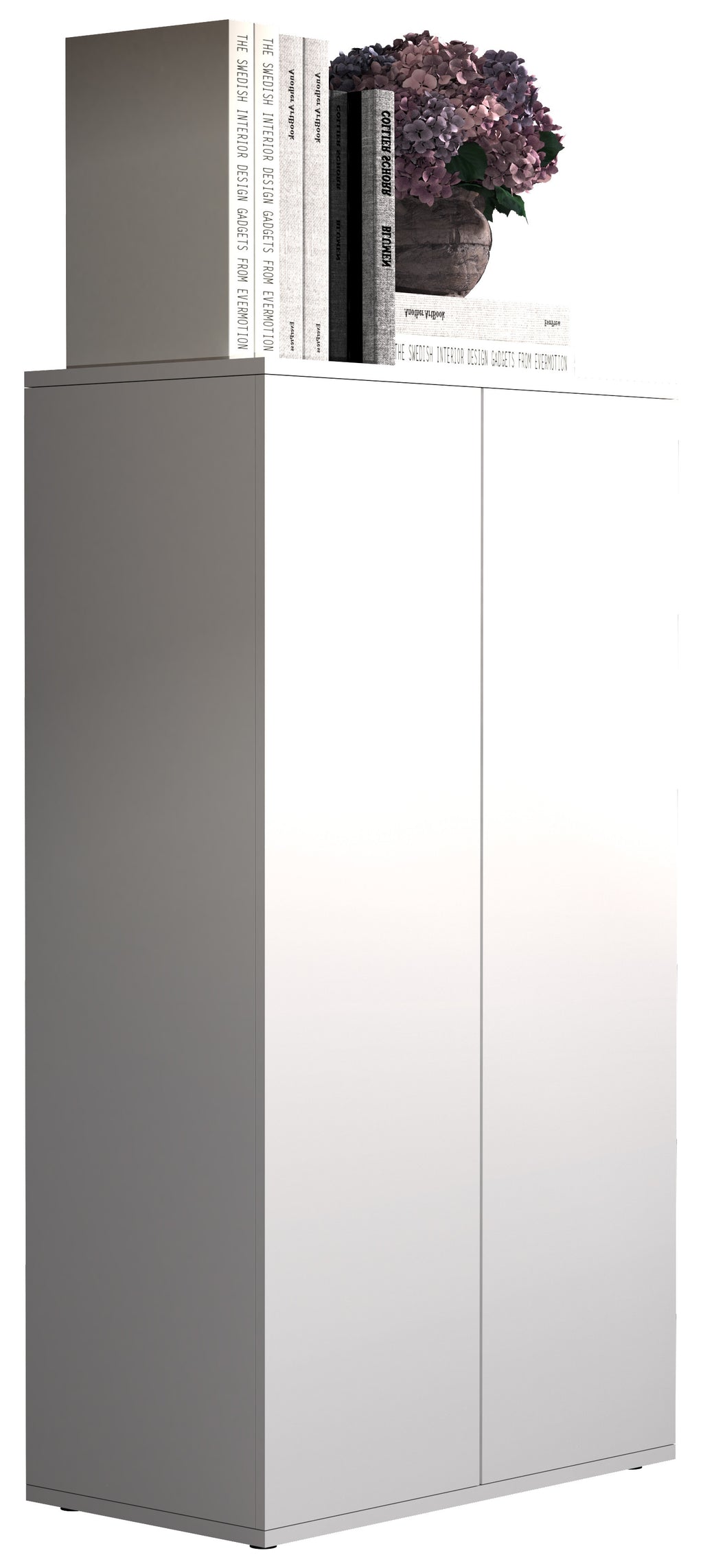 Säilytyskaappi Dalosa 3-säilytystilaa, valkoinen, 108 x 60 x 32 cm