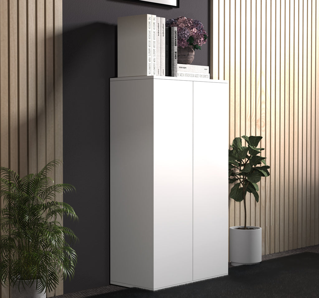 Säilytyskaappi Dalosa 3-säilytystilaa, valkoinen, 108 x 60 x 32 cm