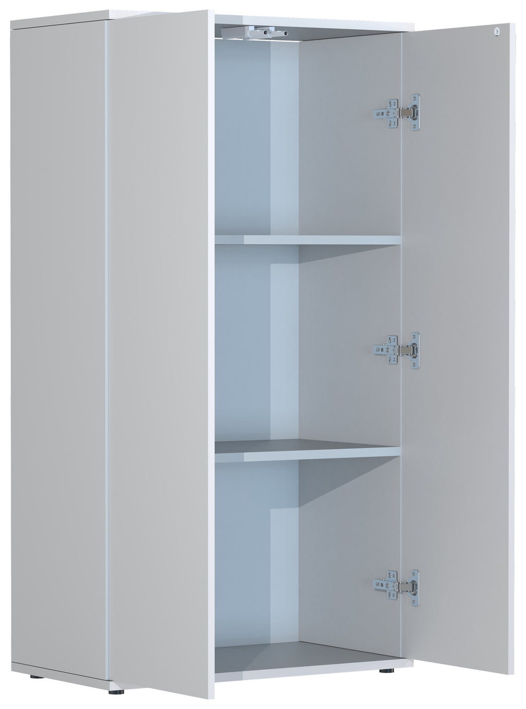 Säilytyskaappi Dalosa 3-säilytystilaa, valkoinen, 108 x 60 x 32 cm