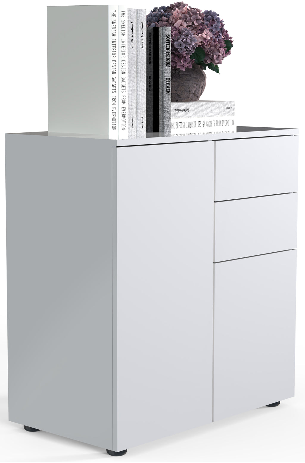 Lipasto Dalosa 4-säilytystilaa, valkoinen, 77 x 70 x 39cm