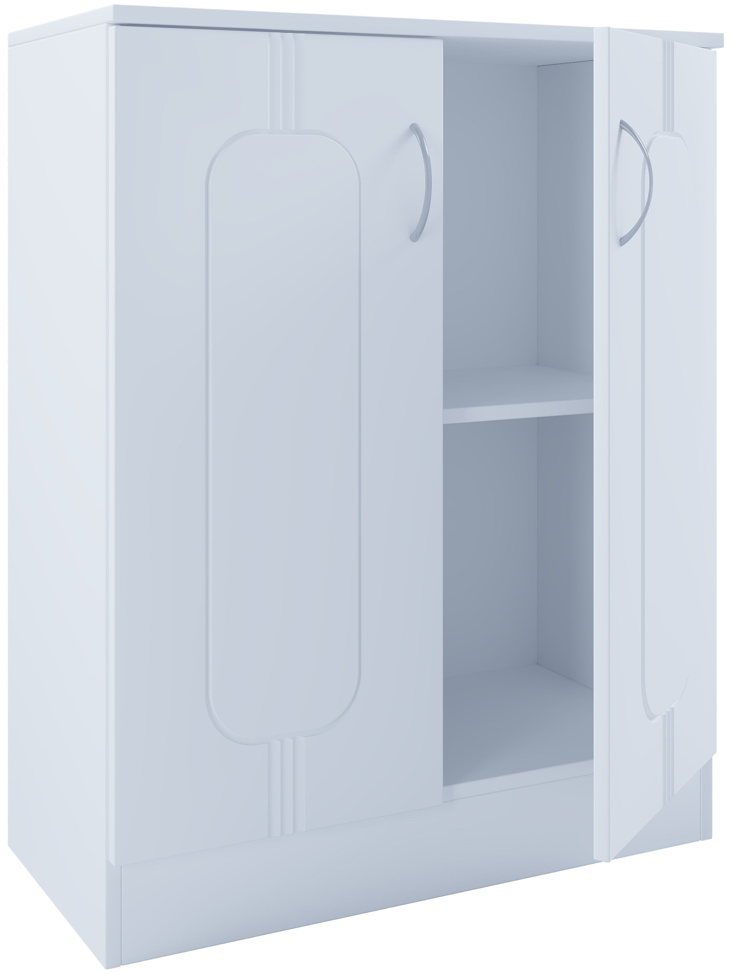 Lipasto 2 ovea Balia, valkoinen, 87 x 70 x 36 cm