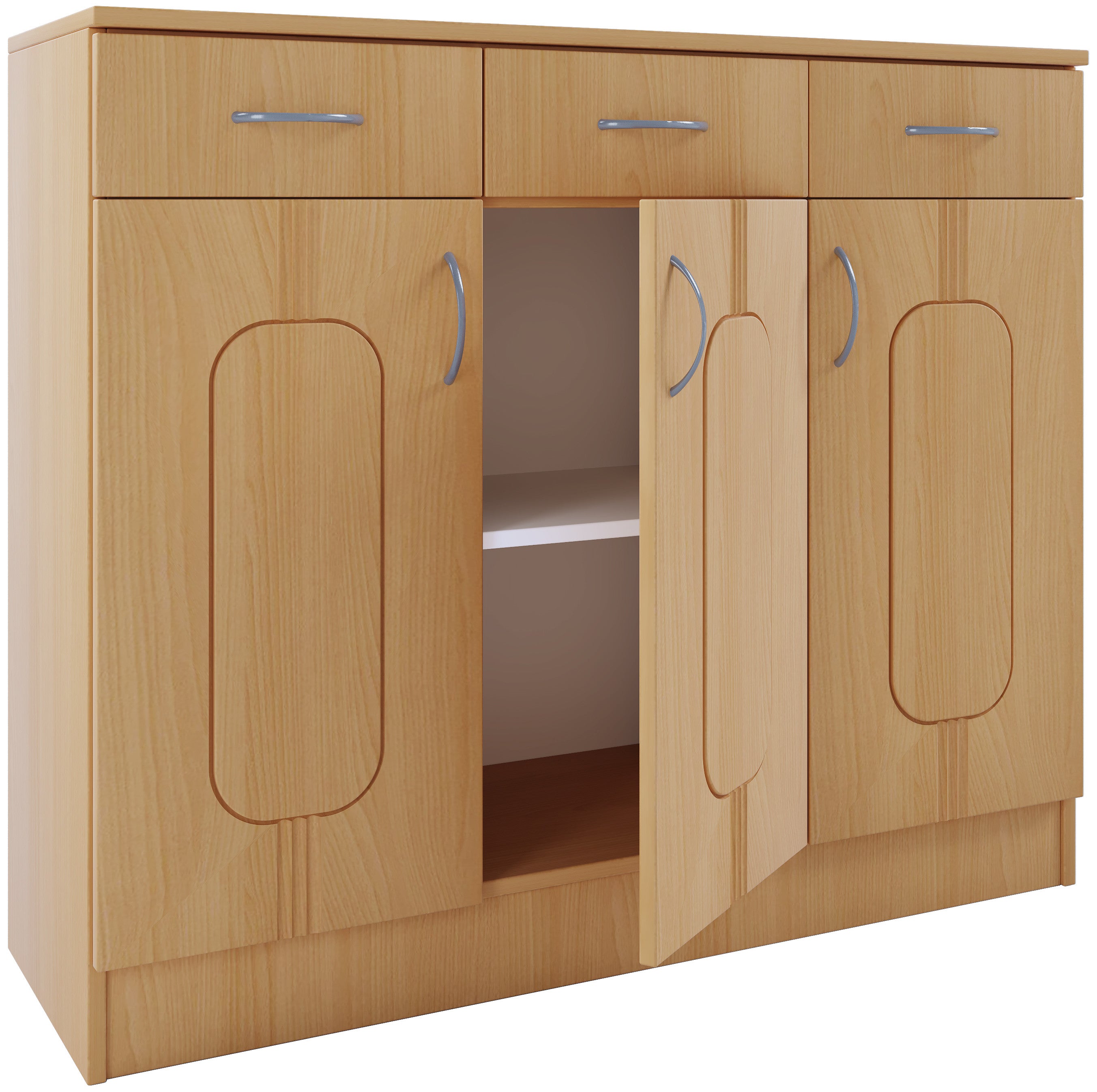 Lipasto 3 laatikkoa/3ovea Balia, puu, 89 x 105 x 36 cm