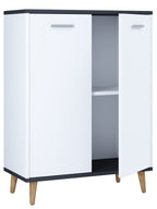 Lipasto Landos, Valkoinen / musta, 81 x 60 x 28 cm