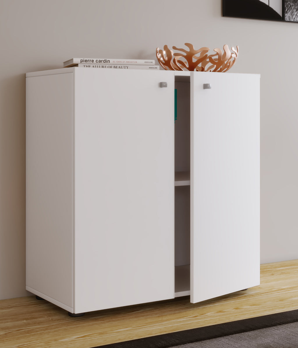 Kaappi Vandol V1, valkoinen, 74 x 70 x 39 cm