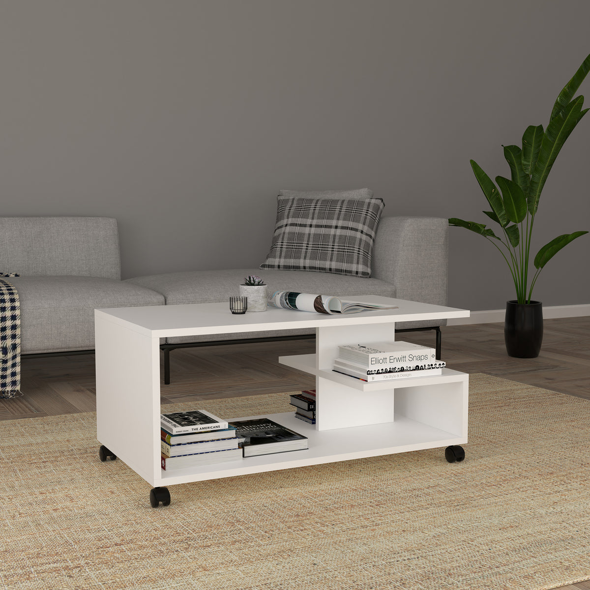 Modernt soffbord Olus, vitt