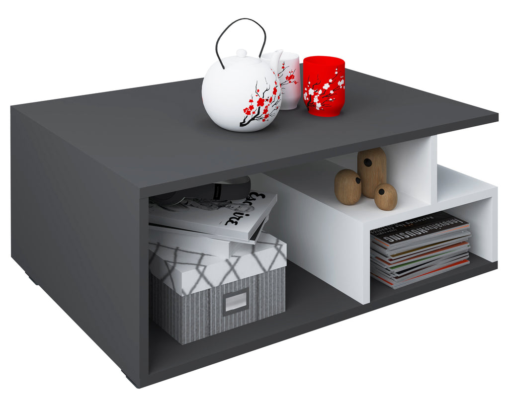 Sohvapöytä Sulas, musta / valkoinen