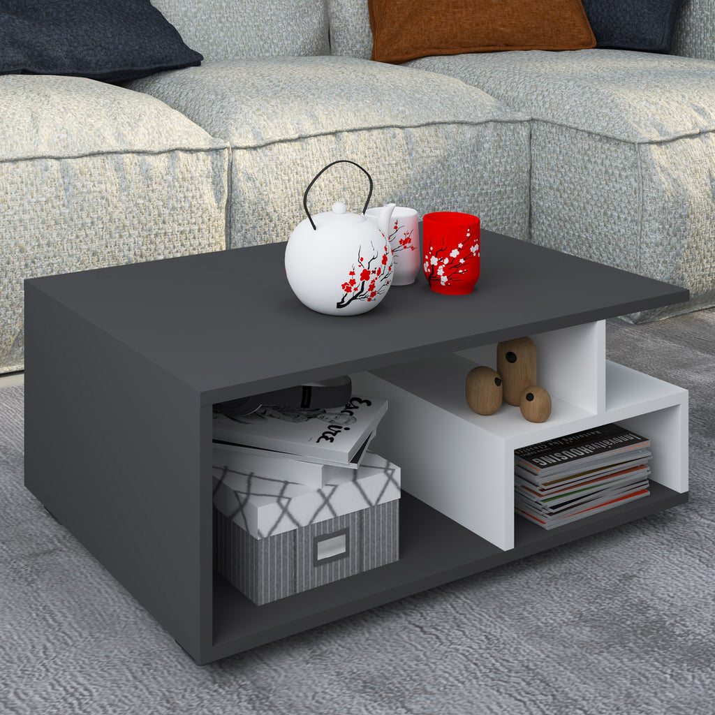 Sohvapöytä Sulas, musta / valkoinen