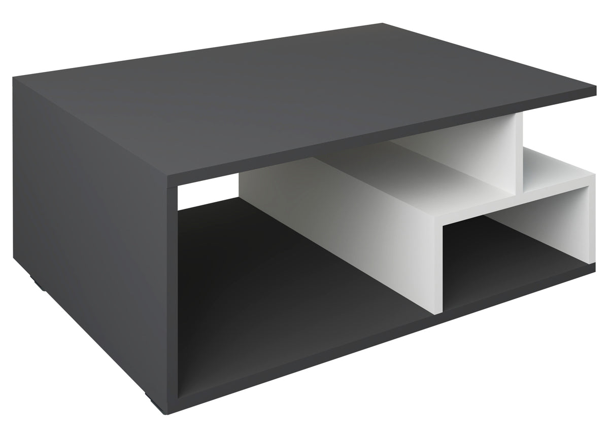 Soffbord Sulas, svart/vit