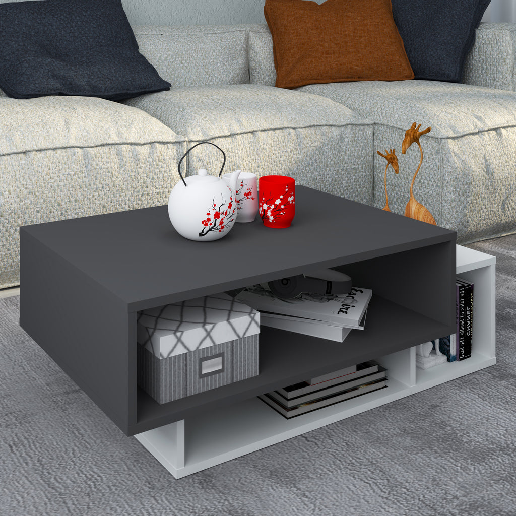 Sohvapöytä Runila, musta / valkoinen