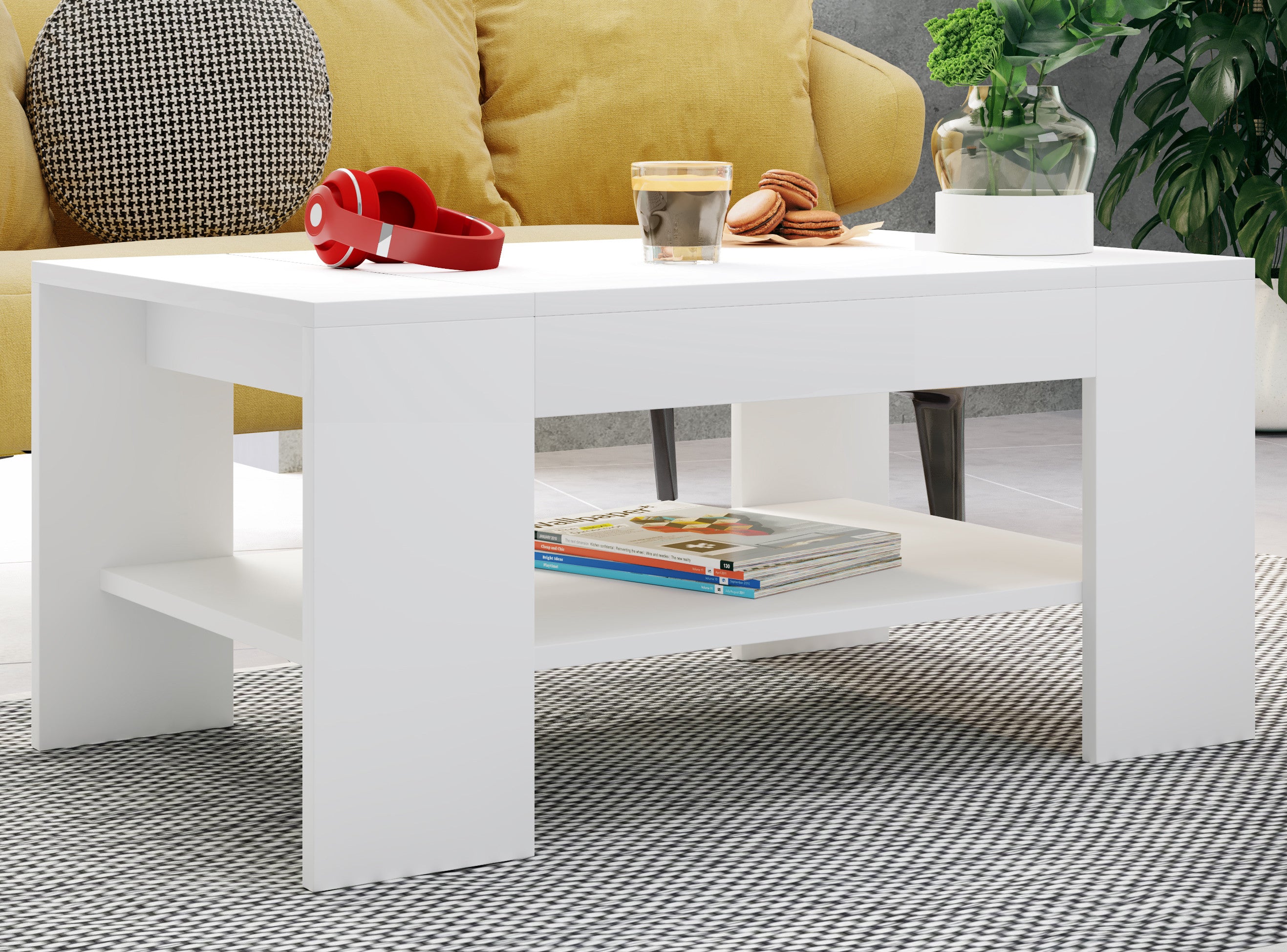 Sohvapöytä Bonza, valkoinen
