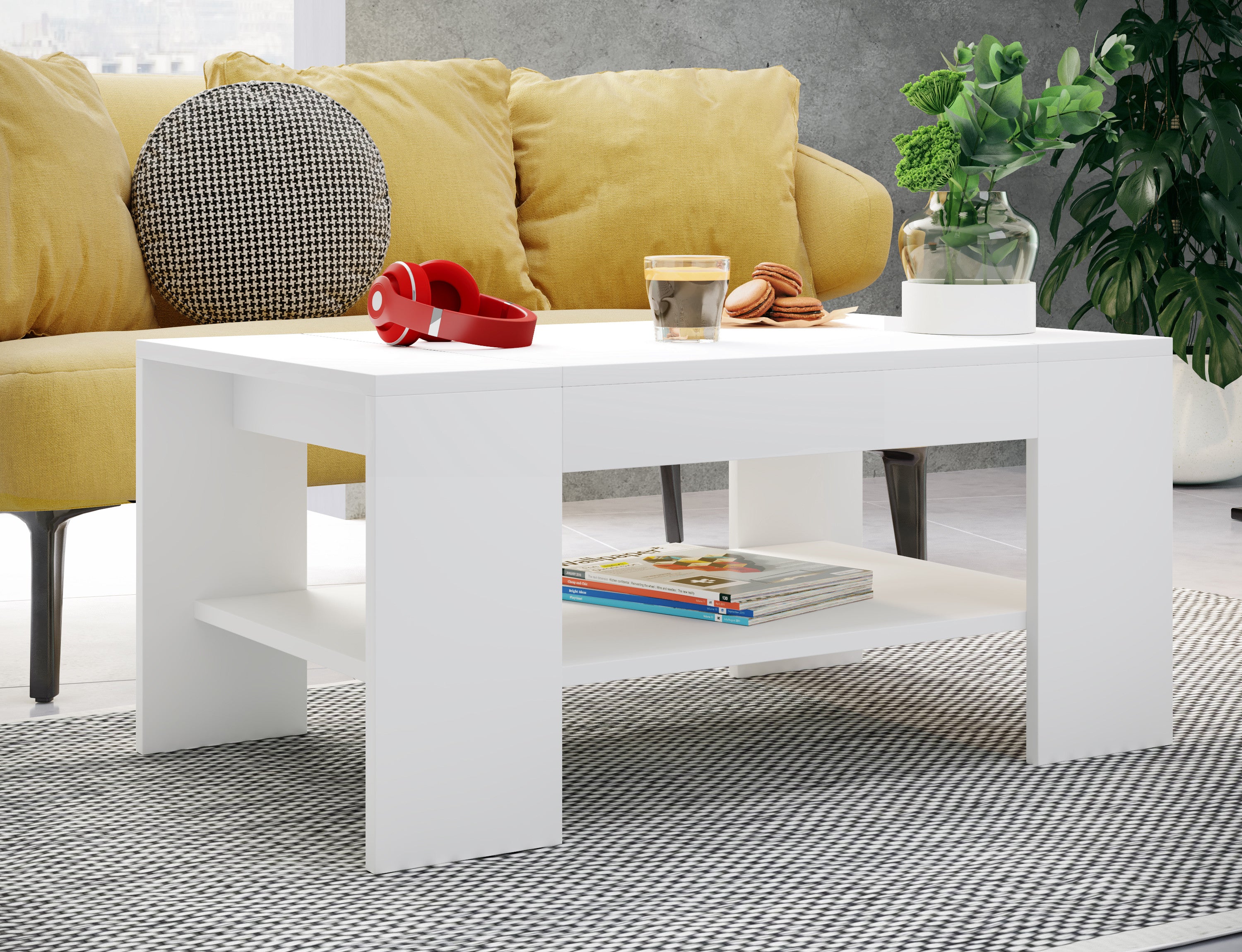 Sohvapöytä Bonza, valkoinen