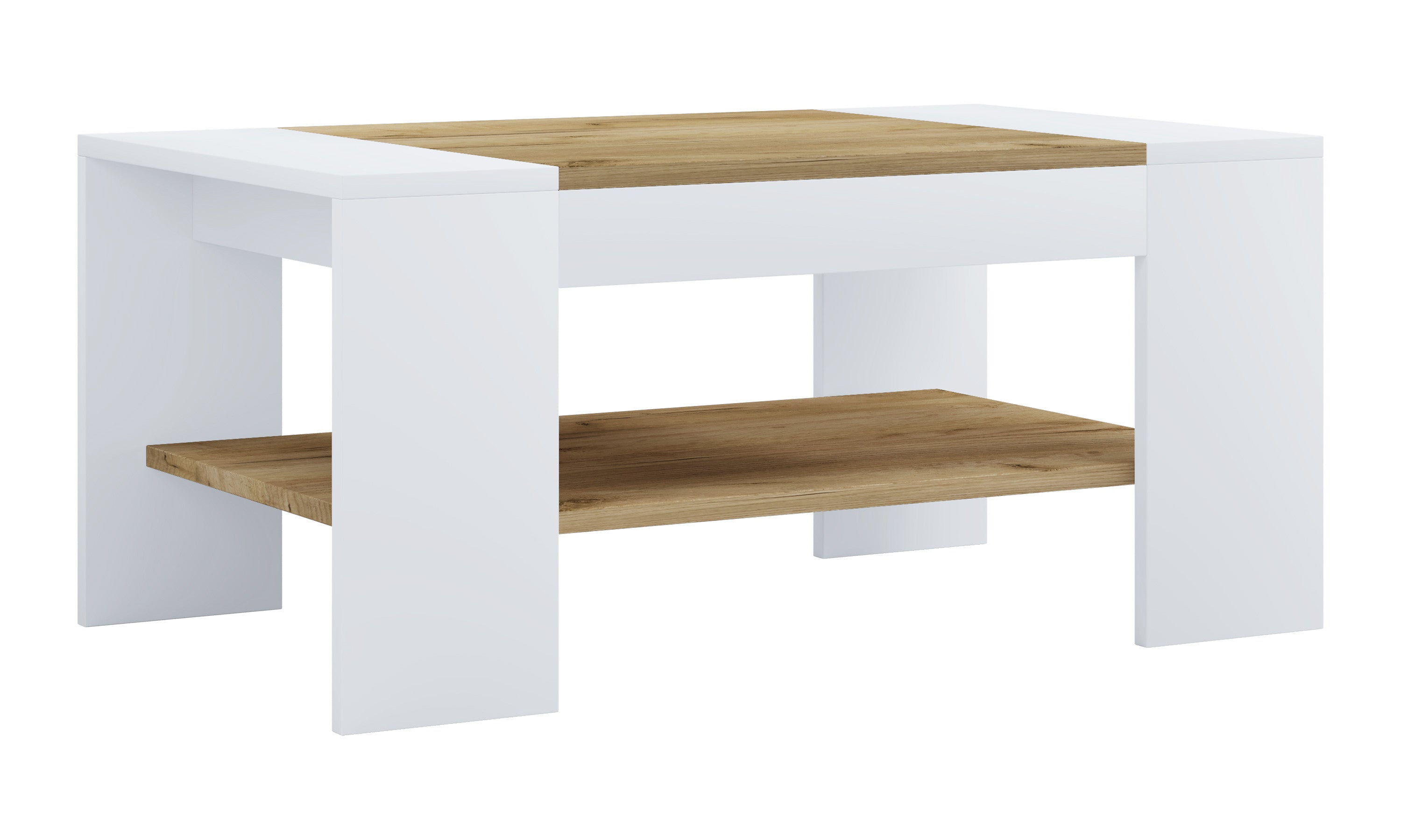 Sohvapöytä Bonza, valkoinen / puu