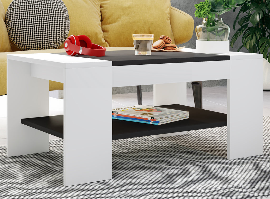 Sohvapöytä Bonza, valkoinen / musta