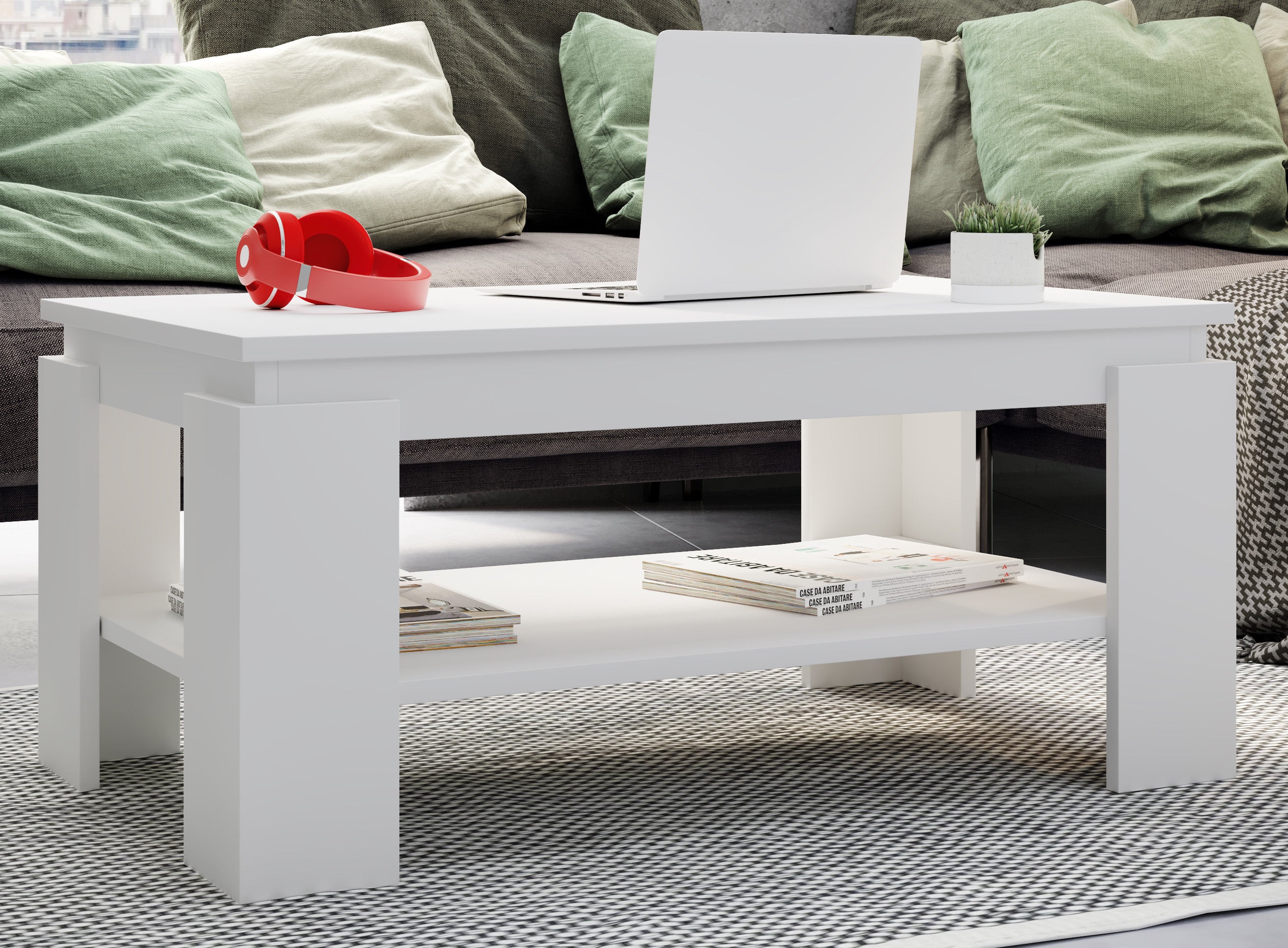 Sohvapöytä Rolas, valkoinen