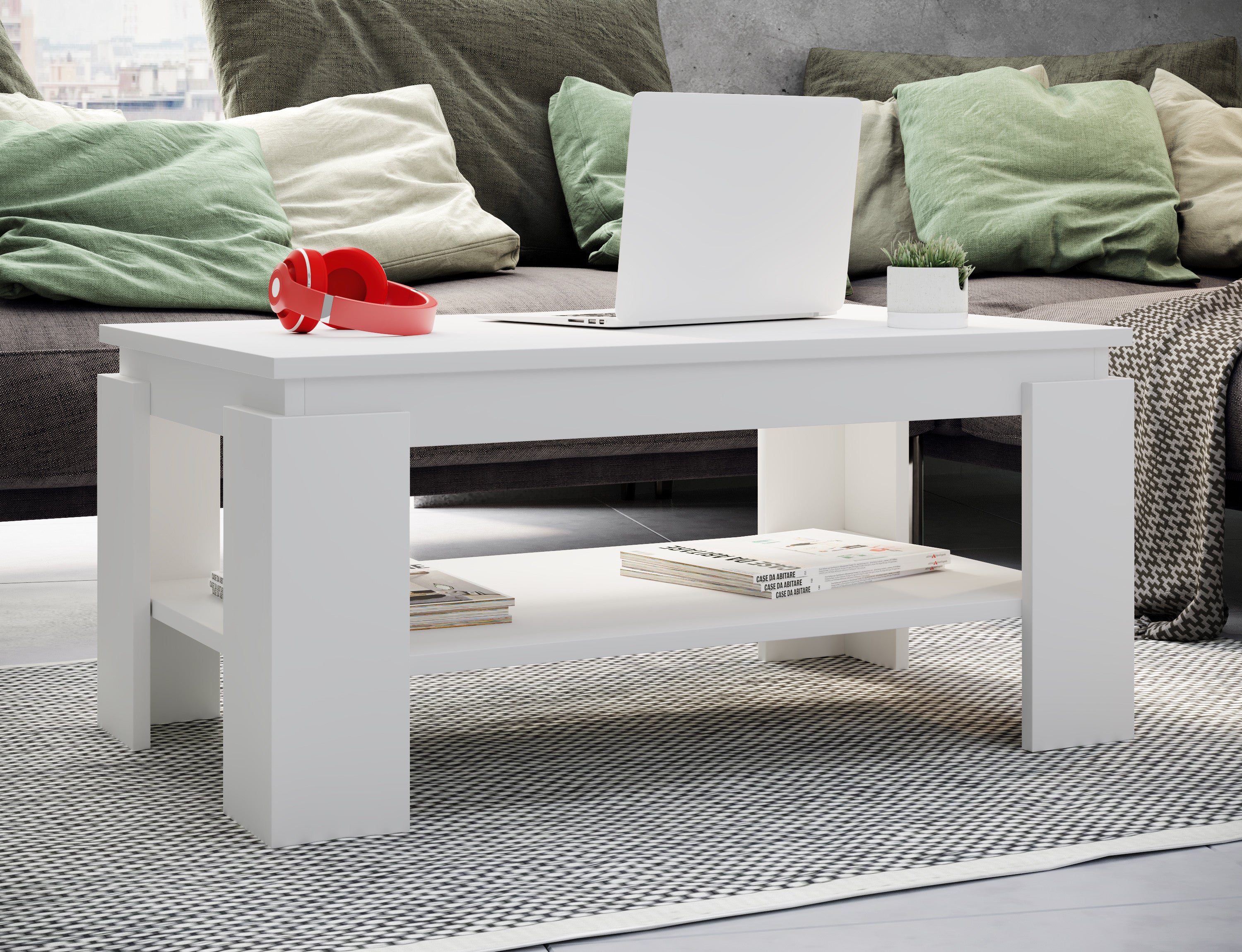 Sohvapöytä Rolas, valkoinen