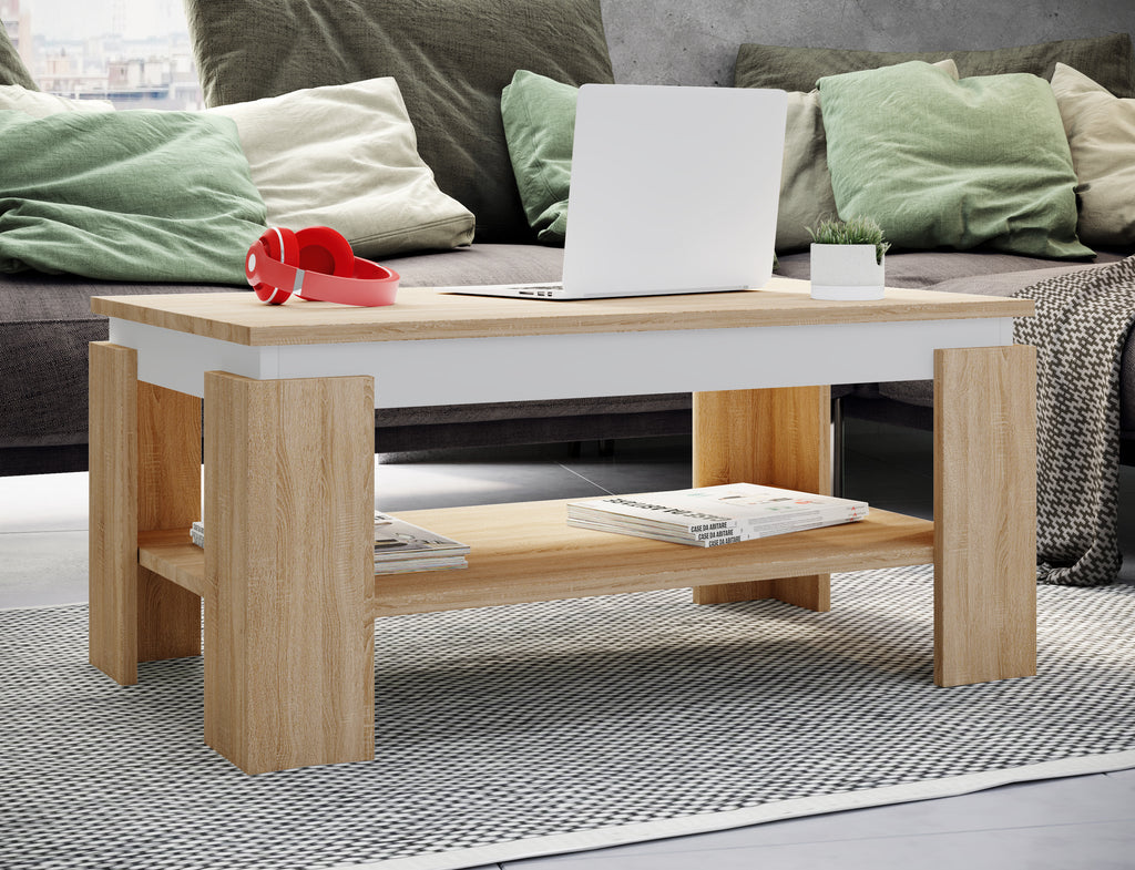 Sohvapöytä Rolas, puu / valkoinen