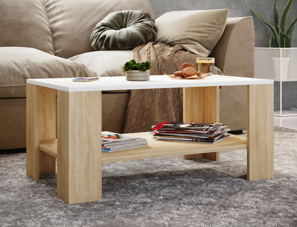 Sohvapöytä Dalus, puu / valkoinen